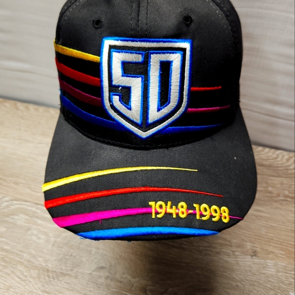 Vintage Nascar Racing Embroidered SnapBack Hat 50th Anniversary - Picture 1 of 7